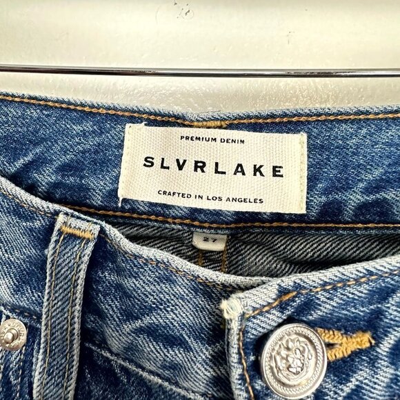 SLVRLAKE Charlotte High-Rise Boot-Cut Jeans in Wash Tucson Size US 27 - Picture 8 of 15